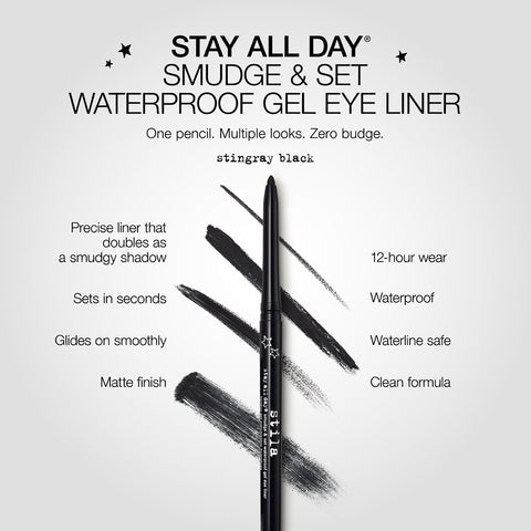 Stay All Day® Smudge & Set Waterproof Gel Eye Liner - Stingray Black - Stila Cosmetics UK